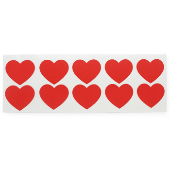 Herzaufkleber für Verpackungen. Online-Verkauf