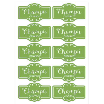 Aufkleber zur Beschriftung von DIY-Shampoo. Online-Verkauf