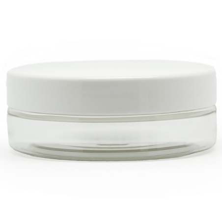 Transparente Gläser 50 ml weißer Deckel