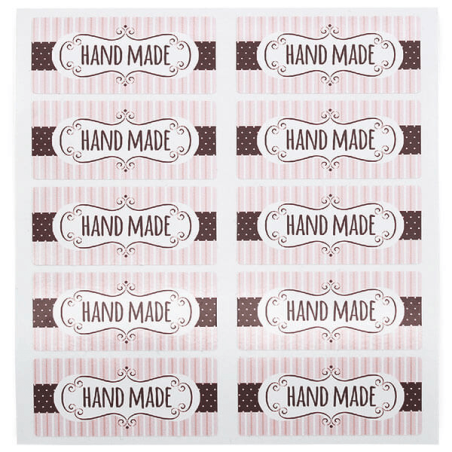 Vintage handgemachte Aufkleber für Verpackungen