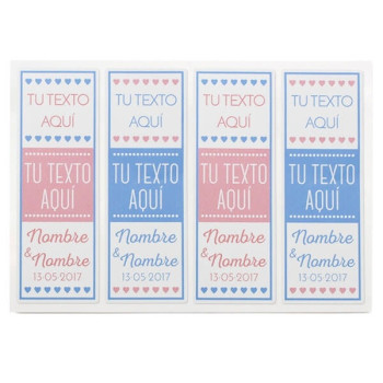 Benutzerdefinierte Etiketten für Hochzeitsdetails. Online-Verkauf