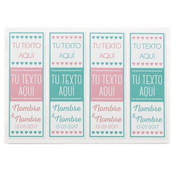 Benutzerdefinierte Etiketten für Hochzeitsdetails. Online-Verkauf