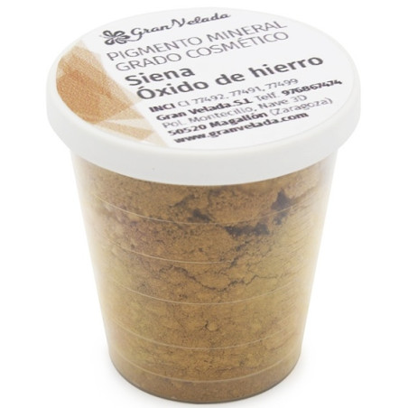 Kozmetický zemitý minerálny pigment Sienna oxidu železitého