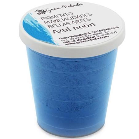 Neonblaues Farbpulverpigment zum Basteln