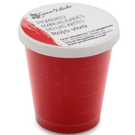 Leuchtend rotes Farbpulverpigment für Basteln