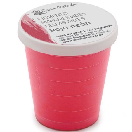 Neonrotes Farbpulverpigment zum Basteln