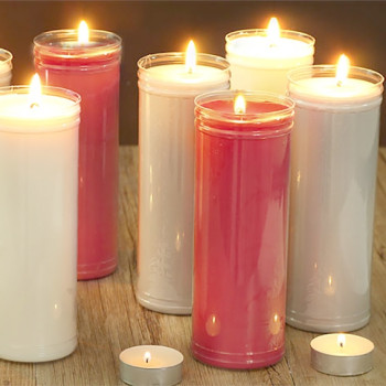 Kunststoffbehälter für liturgische Kerzen. Online-Verkauf Kunststoffbehälter für liturgische Kerzen. Online-Verkauf
