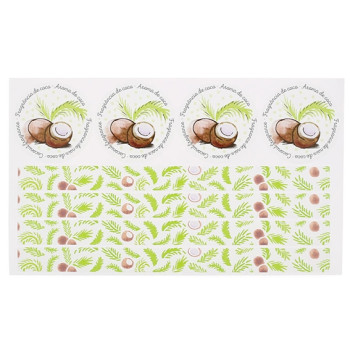 Dekorative Aufkleber Kokosnuss Aroma