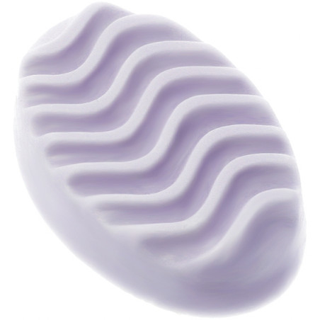 Massageseifenform aus Silikon, oval, gewellt