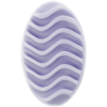 Ovale, gewellte Massageform aus Silikon für die Herstellung von Seifen. Ovale, gewellte Massageform aus Silikon für die Herstellung von Seifen.