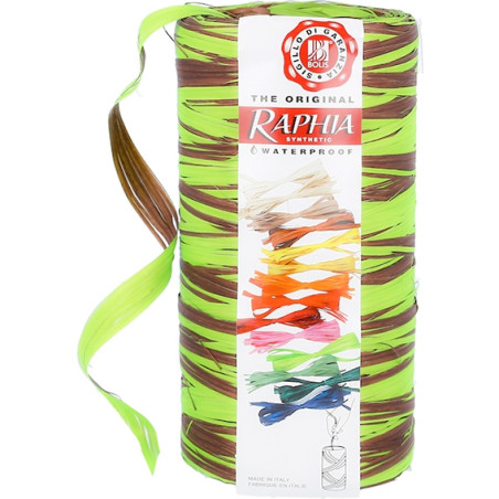 Zweifarbiges pistazienbraunes Bastband