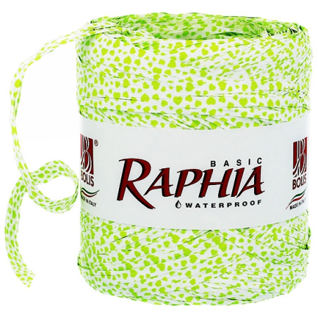 Raffia stužka pistáciové srdiečka