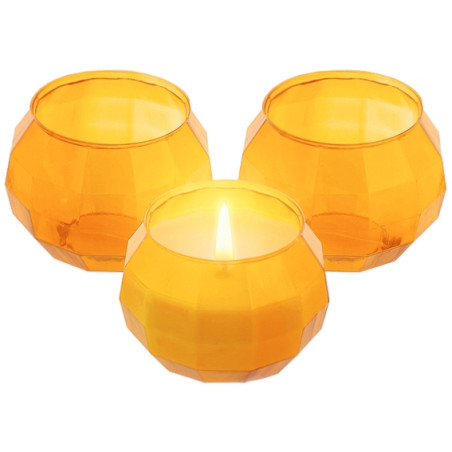 Orange geometrische Schale Kerzenbehälter