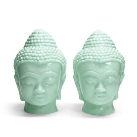 Form zwei mittelgroße Zwillings-Buddha-Köpfe