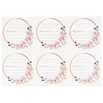 Runde Aufkleber zum Schreiben von Zutaten