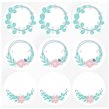 Botanische Aufkleber zum Aufschreiben