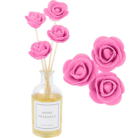 Mikadostäbchen  mit fuchsiafarbener Blume