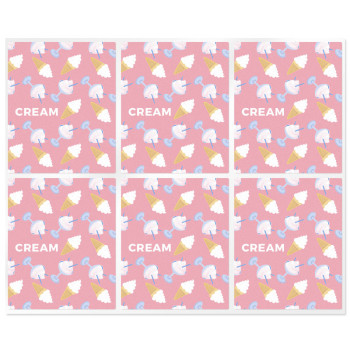 Aufkleber für cremefarbene Lippenstifte