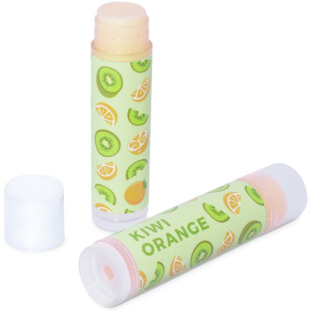 Aufkleber für selbstgemachte Kiwi-Orangen-Lippenstifte.