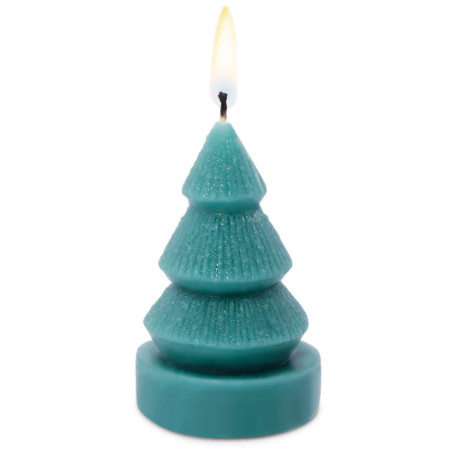 Niedrige weihnachtliche Tannenform mit rundem Sockel