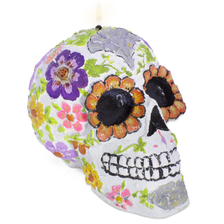 Mexikanische Schädelform mit großen Blüten