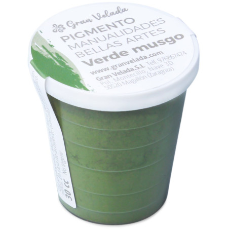 Moosgrünes Farbpulverpigment zum Basteln