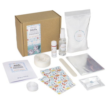 Geschenk-Bastelset mit duftenden Keramik-Dinosauriern. Kinderleicht! Geschenk-Bastelset mit duftenden Keramik-Dinosauriern. Kinderleicht!
