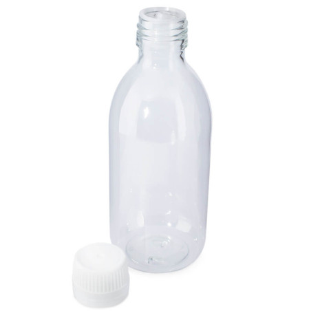 Priehľadná PET fľaša 250 ml tesniaci uzáver s kvapkadlom