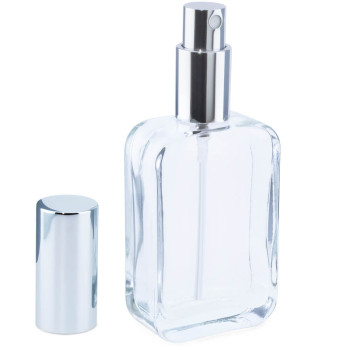 Parfümflakon 50 ml | Flach mit silbernem Sprühkopf – Gran Velada
