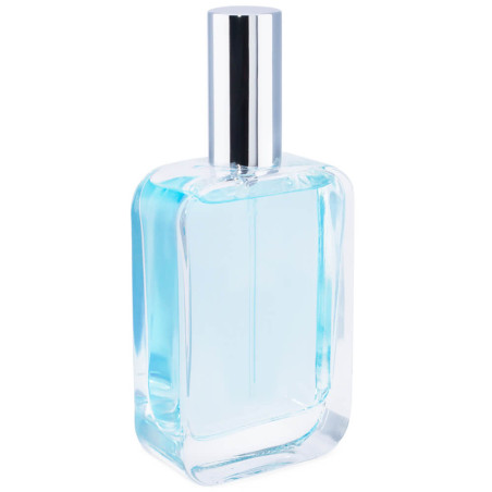 Frasco de perfume retangular de 100 ml com spray