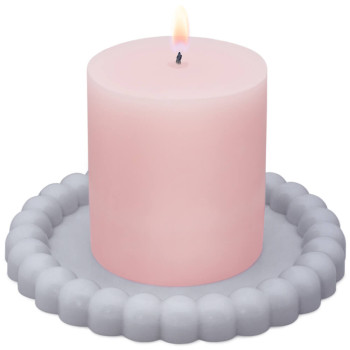 Molde prato com pérolas base para velas Molde prato com pérolas base para velas