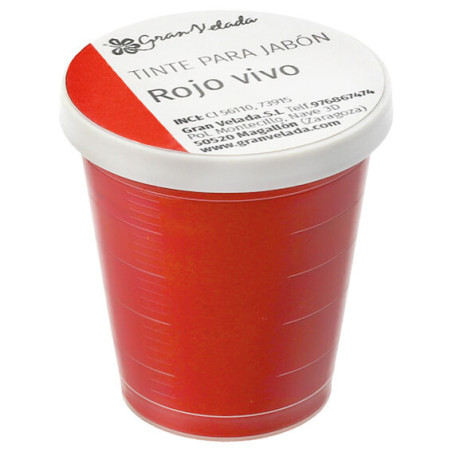Leuchtend roter Seifenfarbstoff