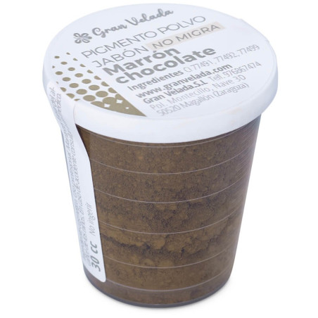Pigmento en polvo marron chocolate para jabon