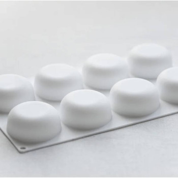 Silikonform 8 runde Tabletten für Seifen und feste Kosmetika Silikonform 8 runde Tabletten für Seifen und feste Kosmetika