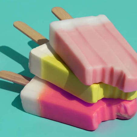 Kit zur Herstellung von Eis am Stiel-Seifen. Materialien und Anleitung
