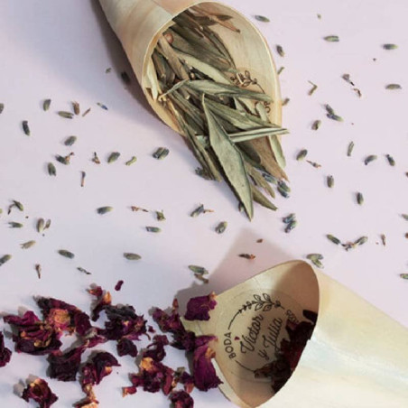 Kit para fazer cones florais para casamentos. Materiais e instruções