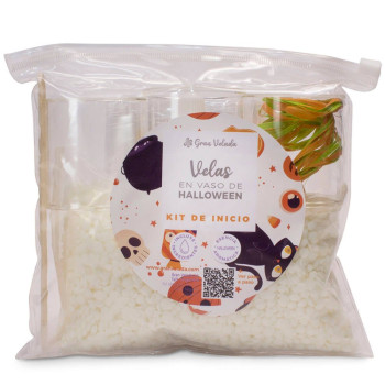 Kit para fazer velas de Halloween - Tudo o que você precisa para 3 velas
