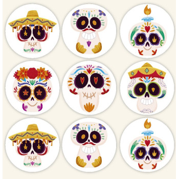 Autocolantes 9 Catrinas de morte