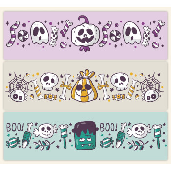 Pegatinas spooky halloween para vasos de policarbonato