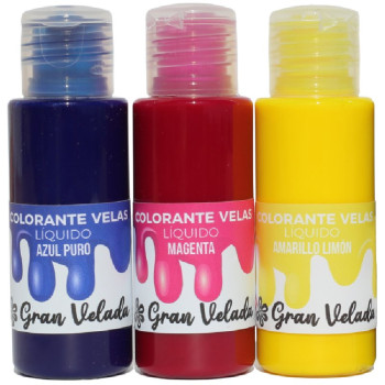 pack economico corante liquido para velas - Cores primárias pack economico corante liquido para velas - Cores primárias