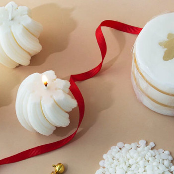 Set zum Basteln von Twirl-Weihnachtskerzen – Materialien und Anleitung enthalten