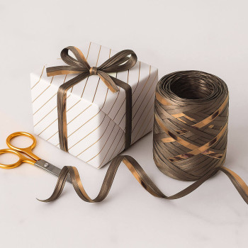 Braunes Bastband, matt-metallic. Online-Verkauf, Braunes Bastband, matt-metallic. Online-Verkauf,