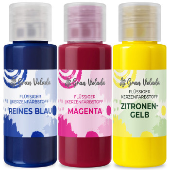 Sparpaket flüssige Kerzenfarben – Primärfarben