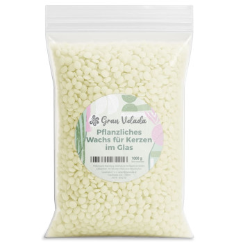 Pflanzliches Wachs für Kerzen - natürlich und vegan.