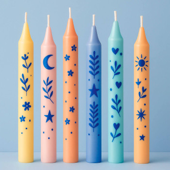 Elektrische blaue Kerzenfarbe. Online-Verkauf.