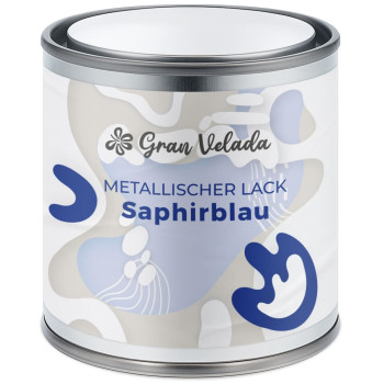Saphirblauer Metallic-Kerzenlack