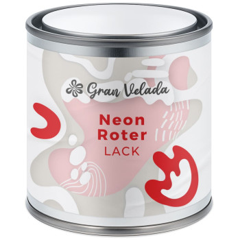 Neonroter Kerzenlack