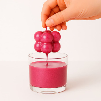 Rosa Lack mit Glitzer für Kerzen. Online-Verkauf