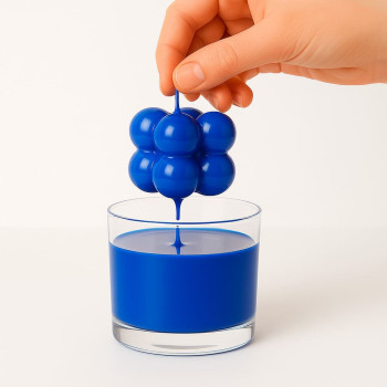 Mattblauer Lack für DIY-Kerzen, speziell zum Abdecken von Kerzen.