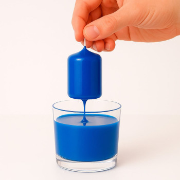 Mattblauer Lack für DIY-Kerzen, speziell zum Abdecken von Kerzen.